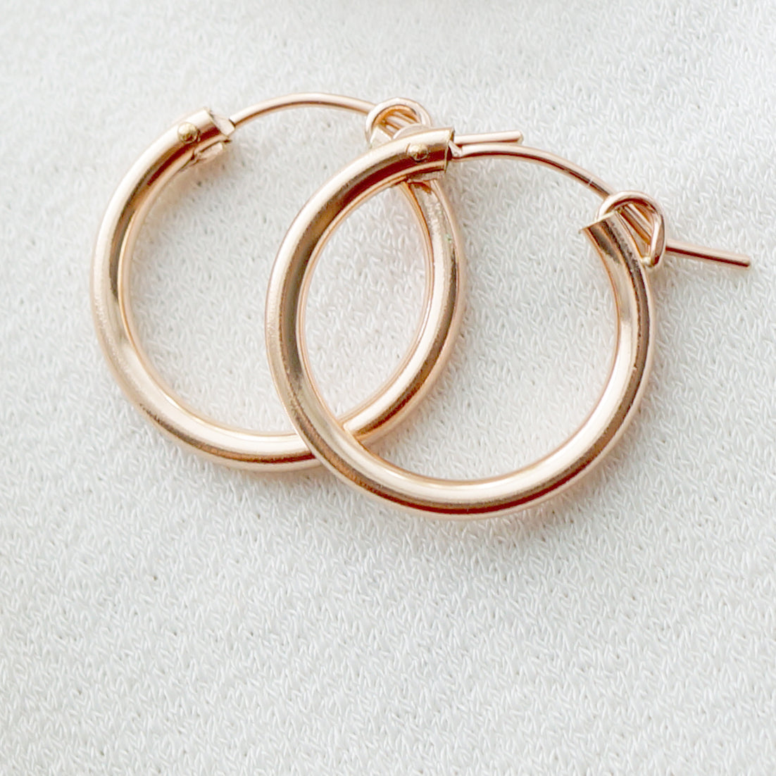 Rose Gold Hoop Earrings (Verra)