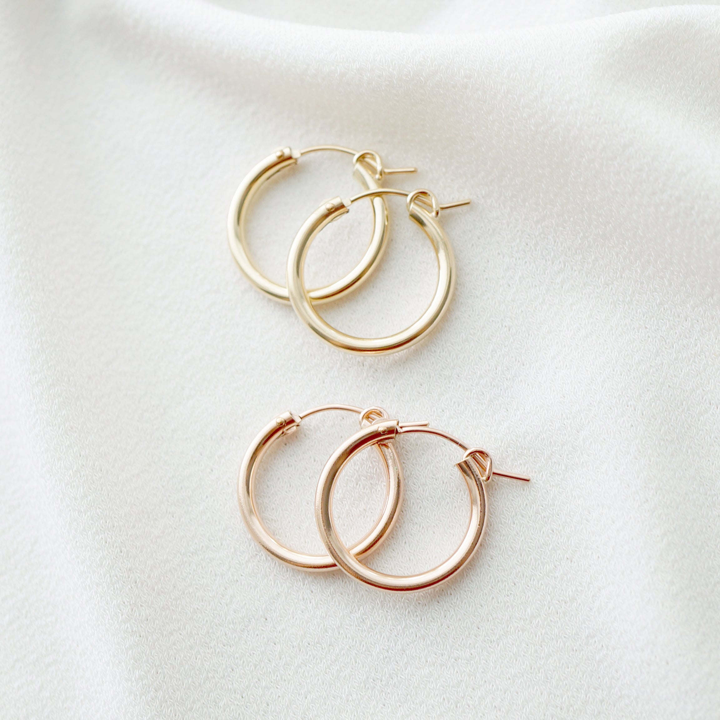 Rose Gold Hoop Earrings (Verra)