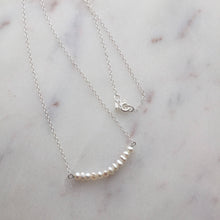 Load image into Gallery viewer, Tiny Pearls on sterling silver necklace (Grace) // Gift for her // Handmade Jewellery // June Birth stone