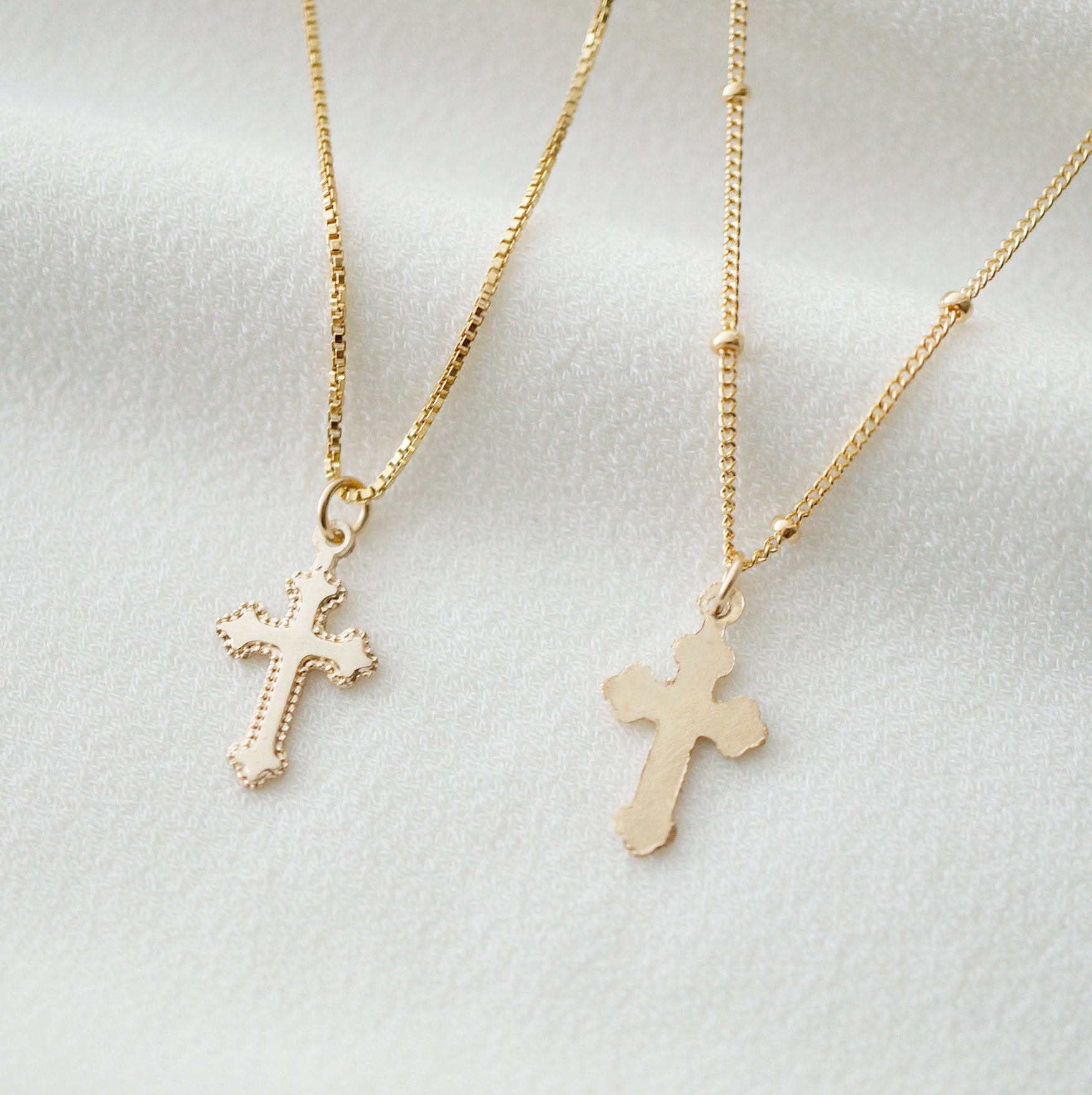 Tiny Sterling Silver Cross Necklace (Jada) // 14K Gold filled // Religious jewelry // Minimalist jewelry